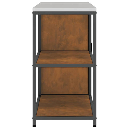 Küchenlager-Set mit Regal mit Tür 2 pcs Rostig 150 x 50 x 92 cm