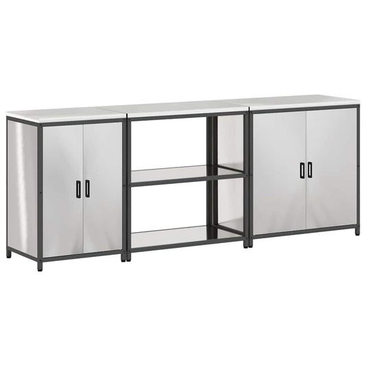 Küchenlager-Set Other 3 pcs Silber 240 x 50 x 92 cm Edelstahl