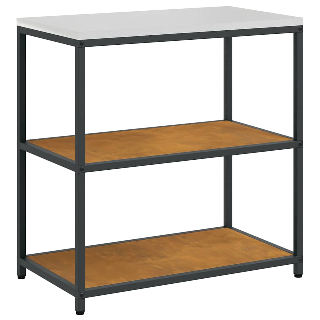 Küchenlager-Set mit Regal mit Tür 3 pcs Rostig 240 x 50 x 92 cm