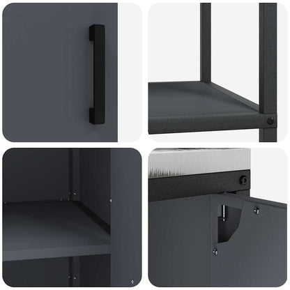 Küchenlager-Set mit Regal 2 pcs Anthrazit 150 x 50 x 92 cm
