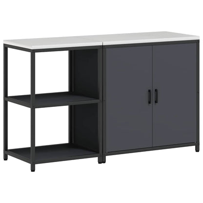Aufbewahrungsset für die Küche mit Regal 2 pcs Anthrazit Stahl