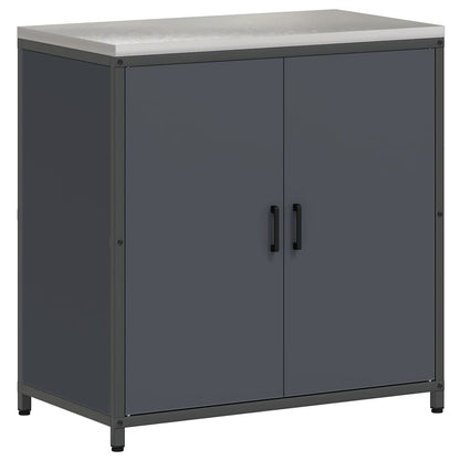 Küchenlager-Set mit Regal 2 pcs Anthrazit 150 x 50 x 92 cm