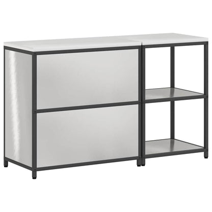 Küchenlager-Set 2 pcs Silber 150 x 50 x 92 cm Edelstahl