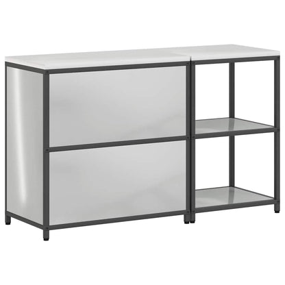 Küchenlager-Set 2 pcs Silber 150 x 50 x 92 cm Verzinkter Stahl