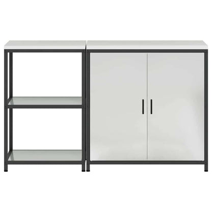Aufbewahrungsset für die Küche mit Regal 2 pcs Silber Stahl