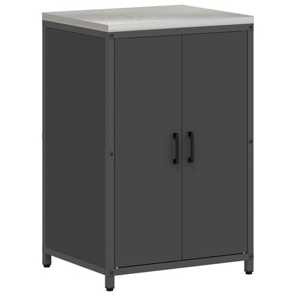 Küchenlager-Set mit Regal 2 pcs Schwarz 120 x 50 x 92 cm