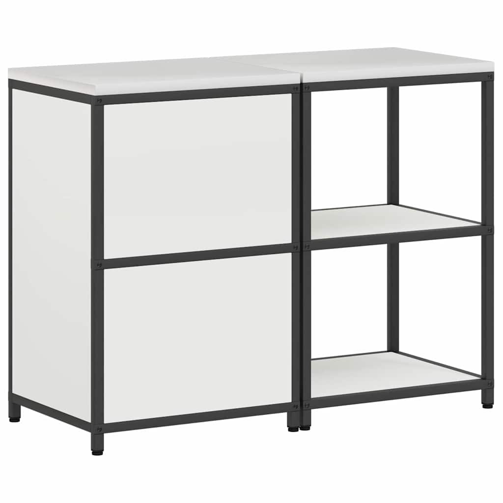 Küchenlager-Set 2 pcs Weiß 120 x 50 x 92 cm Kaltgewalzter Stahl