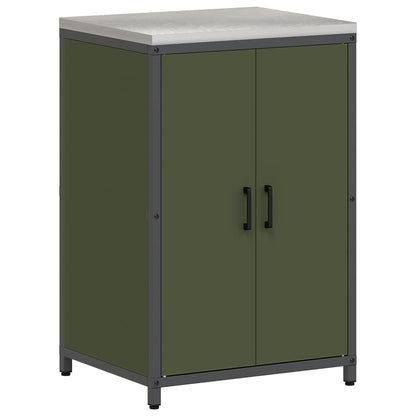 Küchenlager-Set mit Regal 2 pcs Olive Grün 120 x 50 x 92 cm