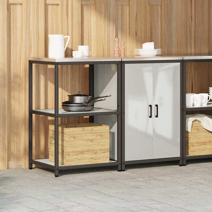 Küchenlager-Set 2 pcs Silber 120 x 50 x 92 cm Verzinkter Stahl