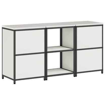 Aufbewahrungsset für die Küche mit Regal 3 pcs Weiß Stahl