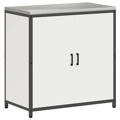 Küchenlager-Set 3 pcs Weiß 210 x 50 x 92 cm Kaltgewalzter Stahl