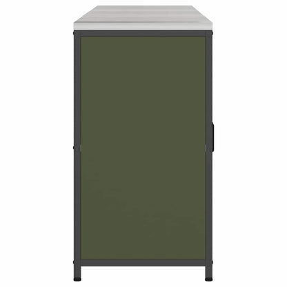 Küchenlager-Set mit Regal 3 pcs Olive Grün 210 x 50 x 92 cm