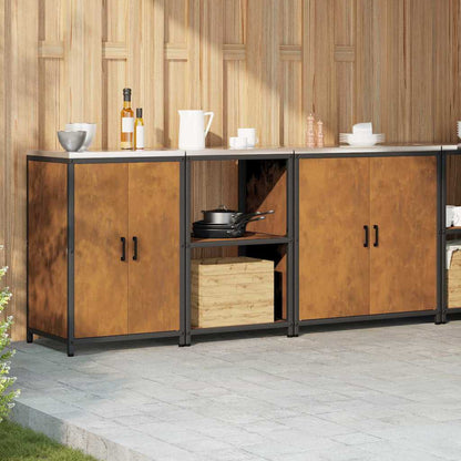 Aufbewahrungsset für die Küche mit Regal 3 pcs Rostig Stahl