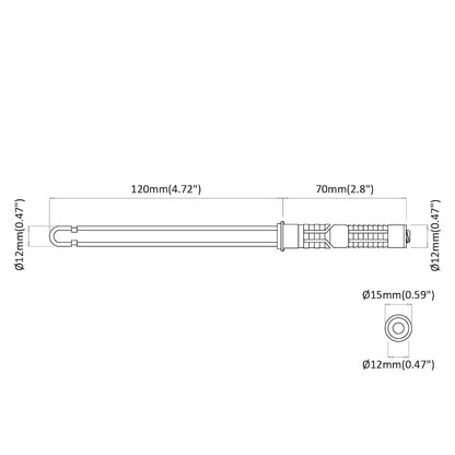 Schwebende Regalhalterungen 12 pcs Braun Ø12 x 190 mm Stahl