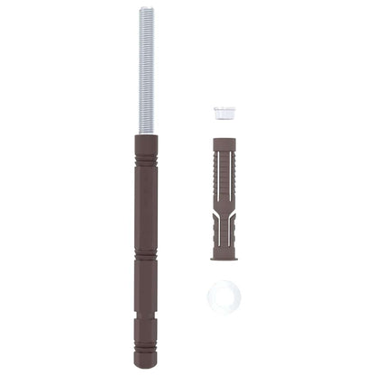 Schwebende Regalhalterungen 12 pcs Braun Ø14 x 210 mm Stahl