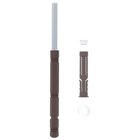 Schwebende Regalhalterungen 12 pcs Braun Ø14 x 210 mm Stahl