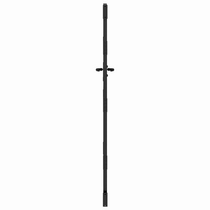 Gartentor Schwarz 105 x 200 cm Pulverbeschichteter Stahl