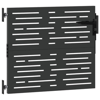 Gartentor Schwarz 105 x 100 cm Pulverbeschichteter Stahl