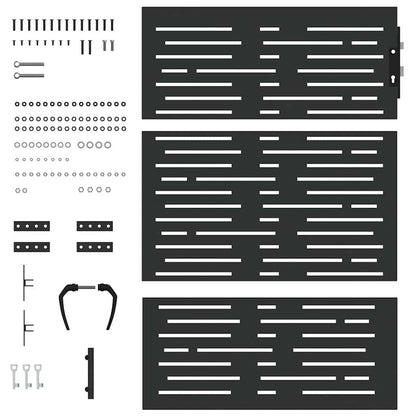Gartentor, Gartentor 85x100 cm Cortenstahl Quadratdesign