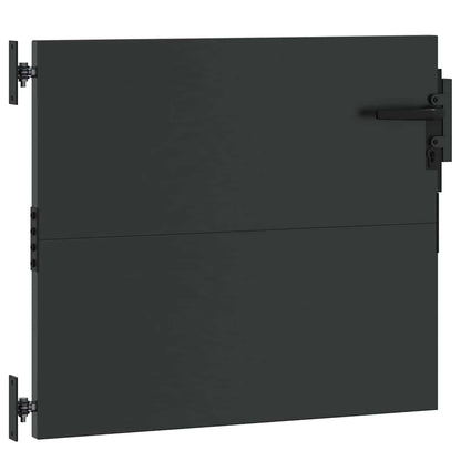 Gartentor Schwarz 105 x 100 cm Pulverbeschichteter Stahl