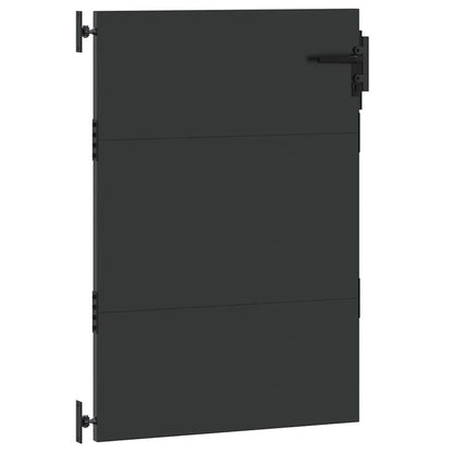 Gartentor Schwarz 105 x 150 cm Pulverbeschichteter Stahl