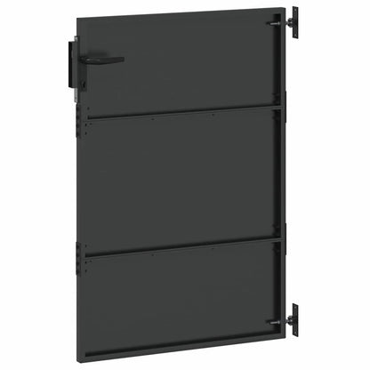 Gartentor Schwarz 105 x 150 cm Pulverbeschichteter Stahl