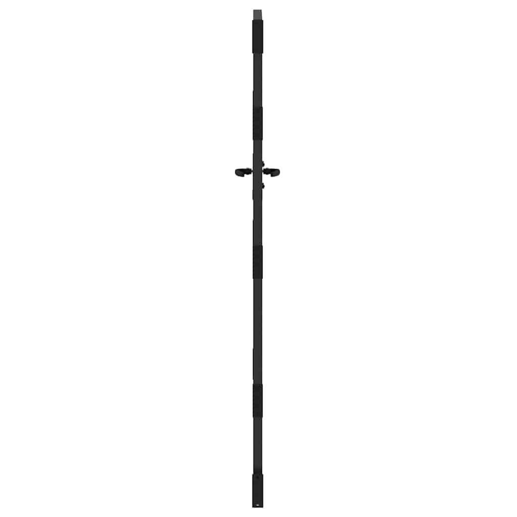 Gartentor Schwarz 105 x 200 cm Pulverbeschichteter Stahl