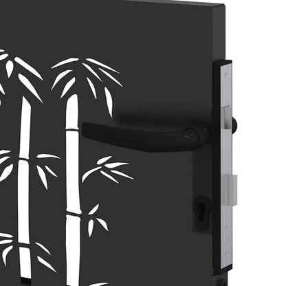 Gartentor, Gartenzaun 105x75 cm Cortenstahl Bambus Design