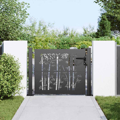 Gartentor, Gartenzaun 105x75 cm Cortenstahl Bambus Design
