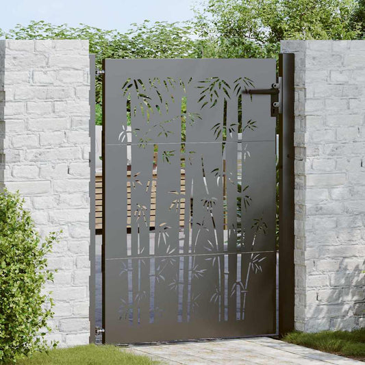 Gartentor, Gartenzaun 105x75 cm Cortenstahl Bambus Design