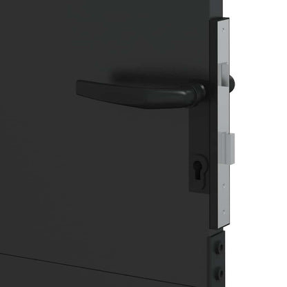 Gartentor Schwarz 105 x 125 cm Pulverbeschichteter Stahl