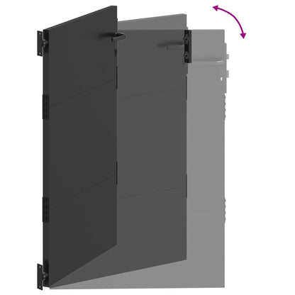 Gartentor Schwarz 105 x 150 cm Pulverbeschichteter Stahl