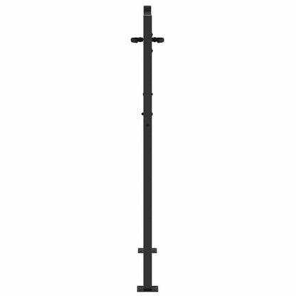 Gartentor Schwarz 105 x 150 cm Pulverbeschichteter Stahl