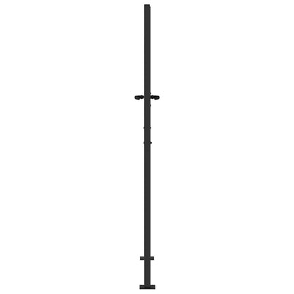 Gartentor Schwarz 105 x 200 cm Pulverbeschichteter Stahl