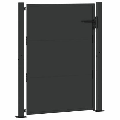Gartentor, Gartentor 105x200 cm Cortenstahl mit Schloss Schwarz