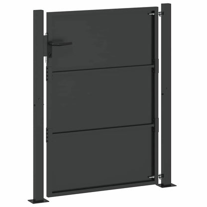 Gartentor, Gartentor 105x200 cm Cortenstahl mit Schloss Schwarz