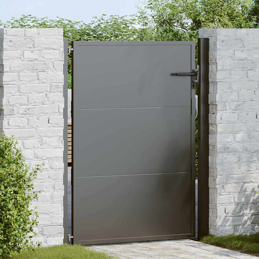 Gartentor, Gartentor 105x200 cm Cortenstahl mit Schloss Schwarz