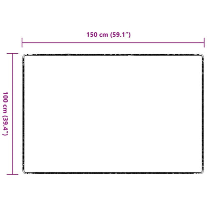 Teppichläufer Hellgrau 100 x 150 cm 100% Polypropylen