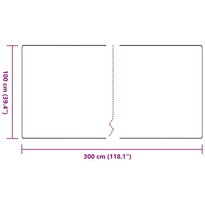 Teppichläufer Hellgrau 100 x 300 cm 100% Polypropylen