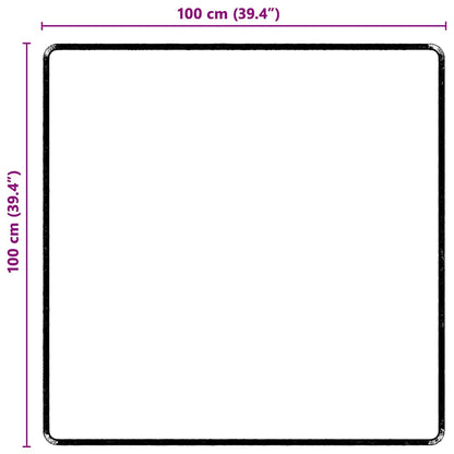 Teppichläufer Grau 100 x 100 cm 100% Polypropylen Tuft