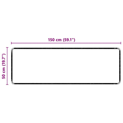 Teppichläufer Schwarz 50 x 150 cm 100% Polypropylen Tuft