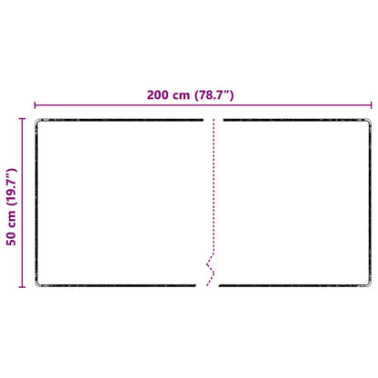Teppichläufer Schwarz 50 x 200 cm 100% Polypropylen Tuft