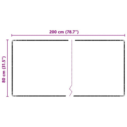 Teppichläufer Schwarz 80 x 200 cm 100% Polypropylen Tuft