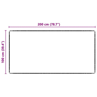 Teppichläufer Schwarz 100 x 200 cm 100% Polypropylen Tuft