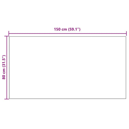 Teppichläufer Anthrazit 80 x 150 cm Stoff