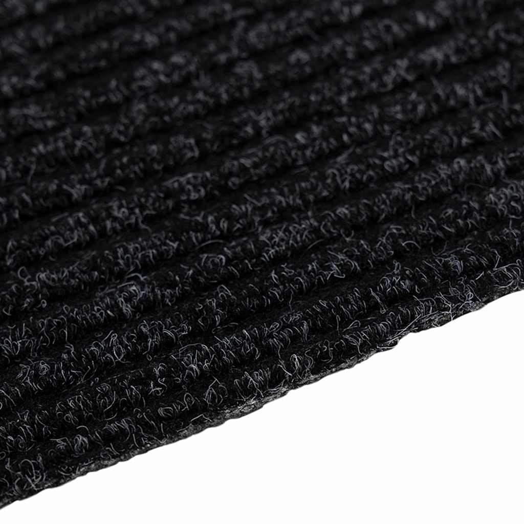 Teppichläufer Anthrazit 80 x 400 cm Stoff