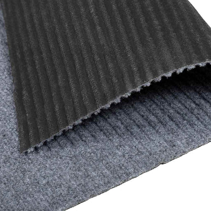 Teppichläufer Hellgrau 80 x 200 cm Stoff