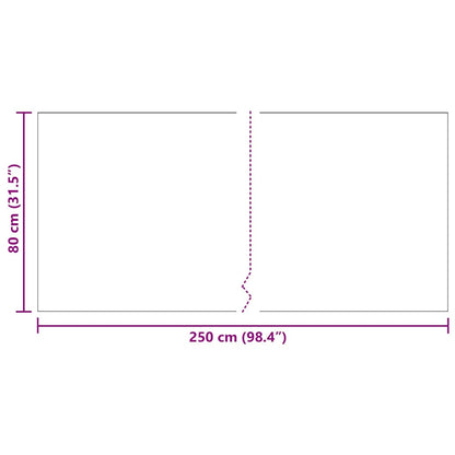 Teppichläufer Hellgrau 80 x 250 cm Stoff