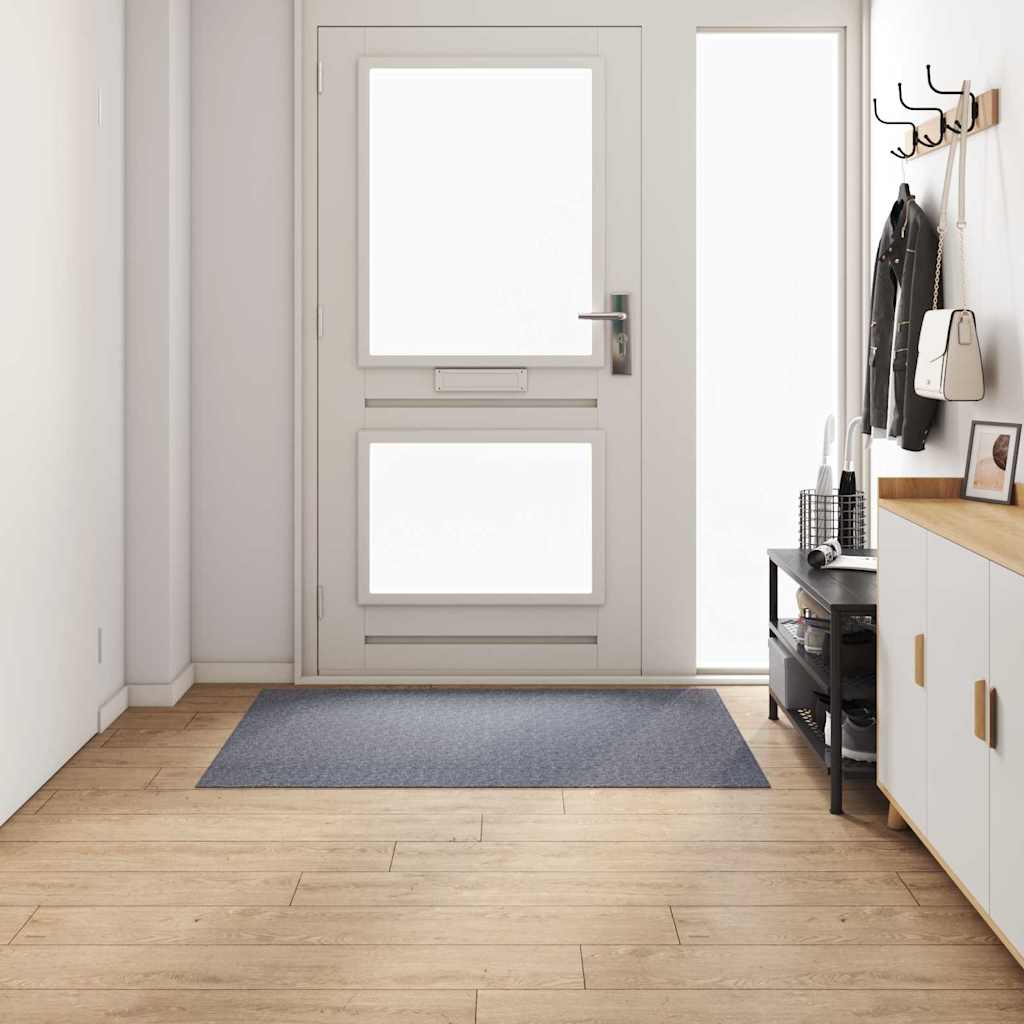 Teppichläufer Hellgrau 100 x 150 cm Stoff