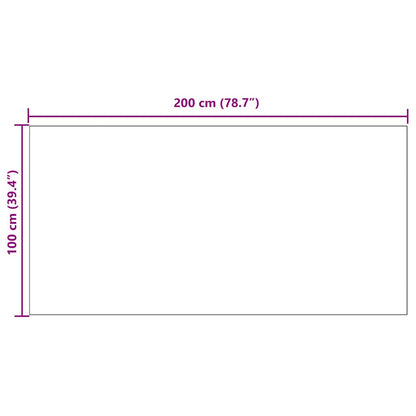 Teppichläufer Hellgrau 100 x 200 cm Stoff